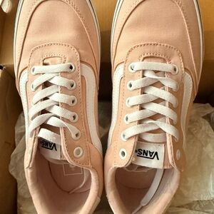 Women's Pink Canvas Low-Top Sneakers in Sepia Rose color NIB